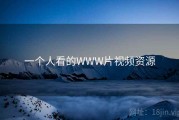 一个人看的WWW片视频资源