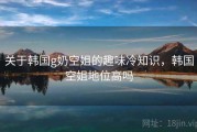 关于韩国g奶空姐的趣味冷知识，韩国空姐地位高吗