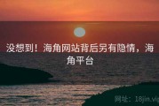 没想到！海角网站背后另有隐情，海角平台